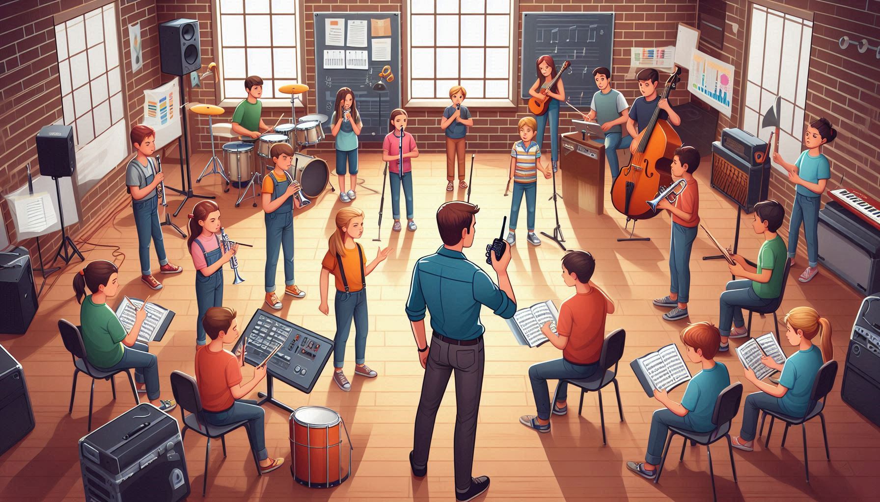 Synchronizing Beats and Actions: How Walkie-Talkies Enhance Music Rehearsals for Kids