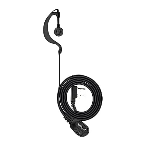 TALKPOD® TEM08 ROTATABLE EAR-HOOK TYPE OVAL CLIP PTT HEADSET