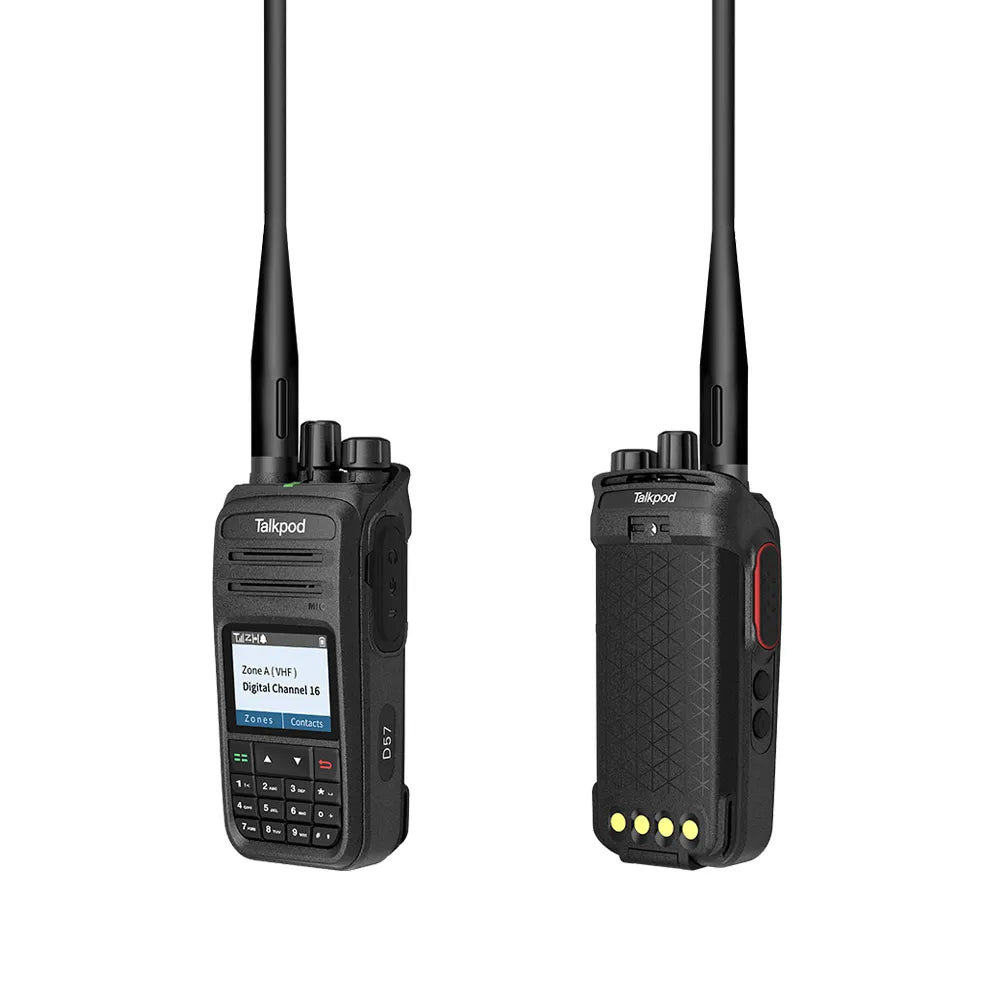 TALKPOD® D57 DMR VHF FULLl KEYPAD DIGITAL PORTABLE RADIO VHF WITH 1.7 Inch LED DISPLY