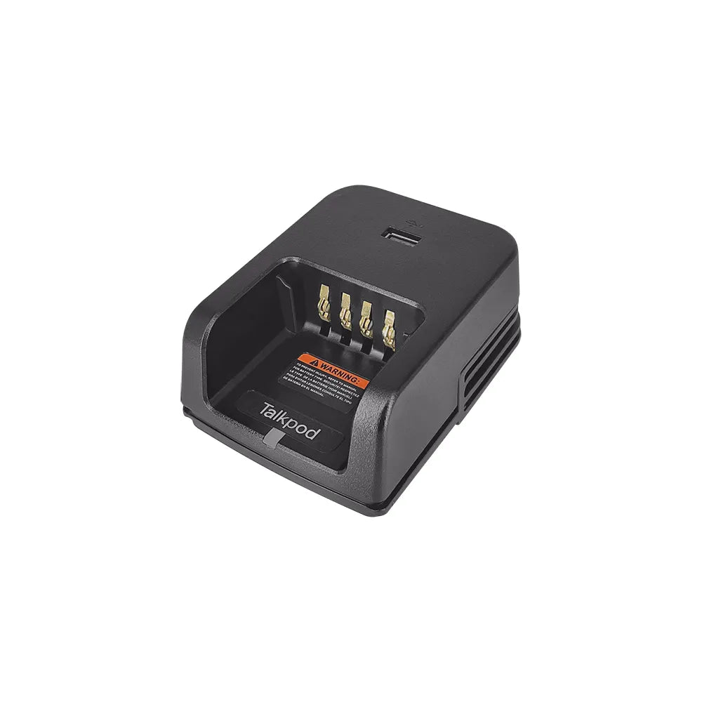 TALKPOD® TBC02 RAPID DESKTOP CHARGER WITH USB PORT FOR 4/5 SERIES, 12V-7.4V