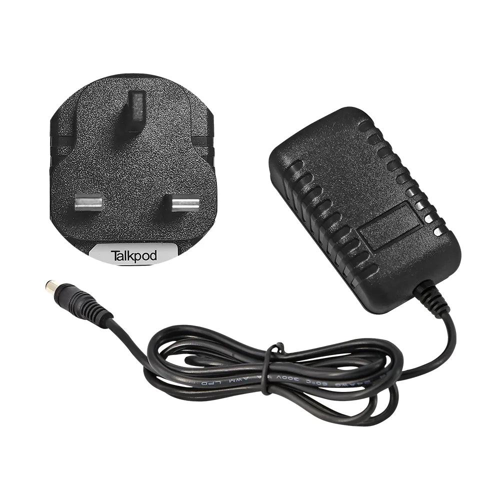 TALKPOD® TCA02 1A STANDARD POWER ADAPTOR, 120~220V-12V, AU/EU/US/UK PLUG