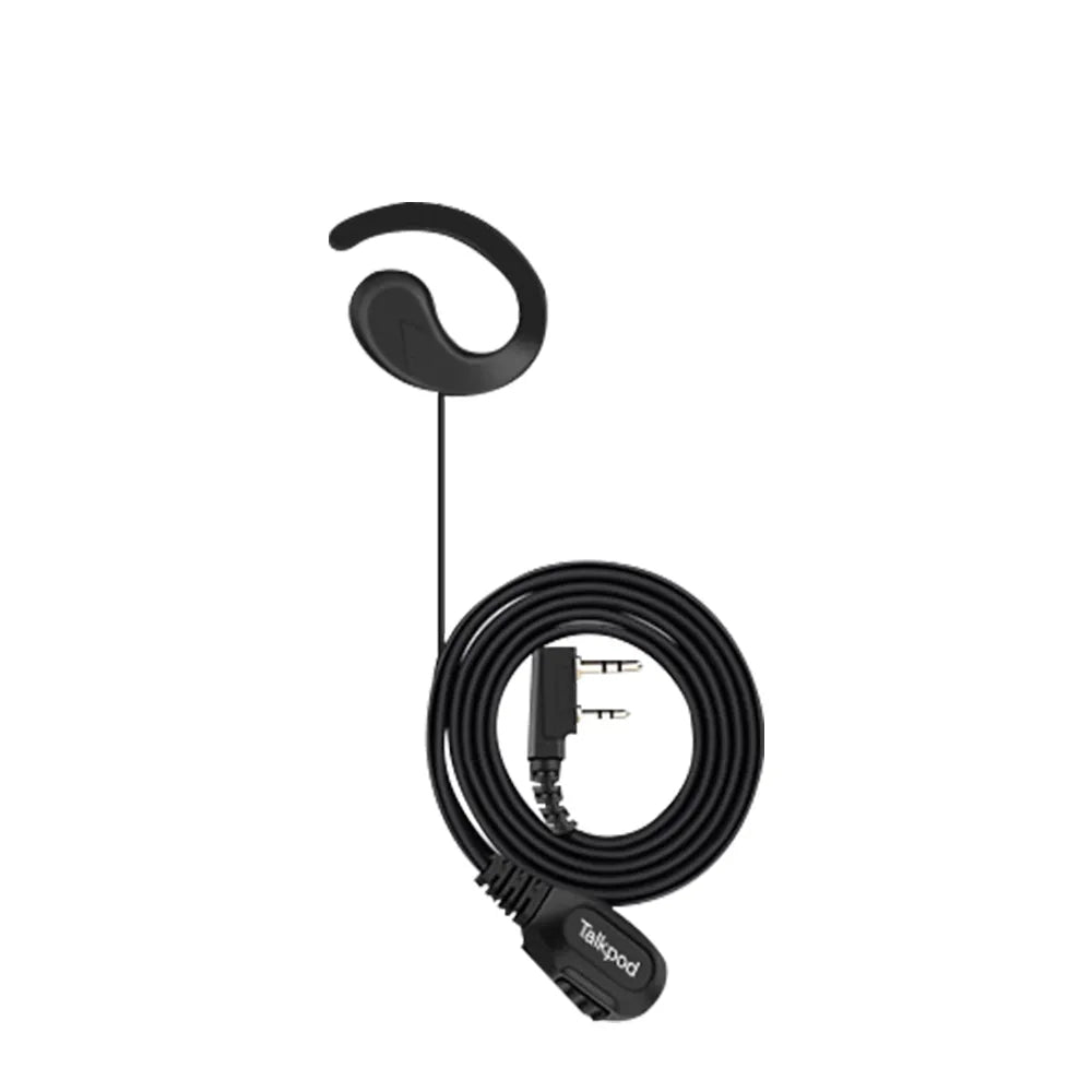 TALKPOD® TEM09 RIGHT EARHOOK TYPE OVAL CLIP PTT HEADSET