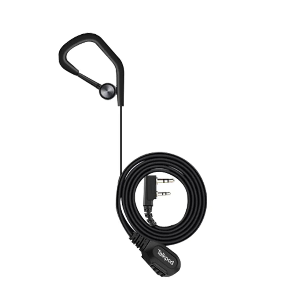 TALKPOD® TEM11 EAR HOOK + EARPLUG TYPE OVAL CLIP PTT HEADSET