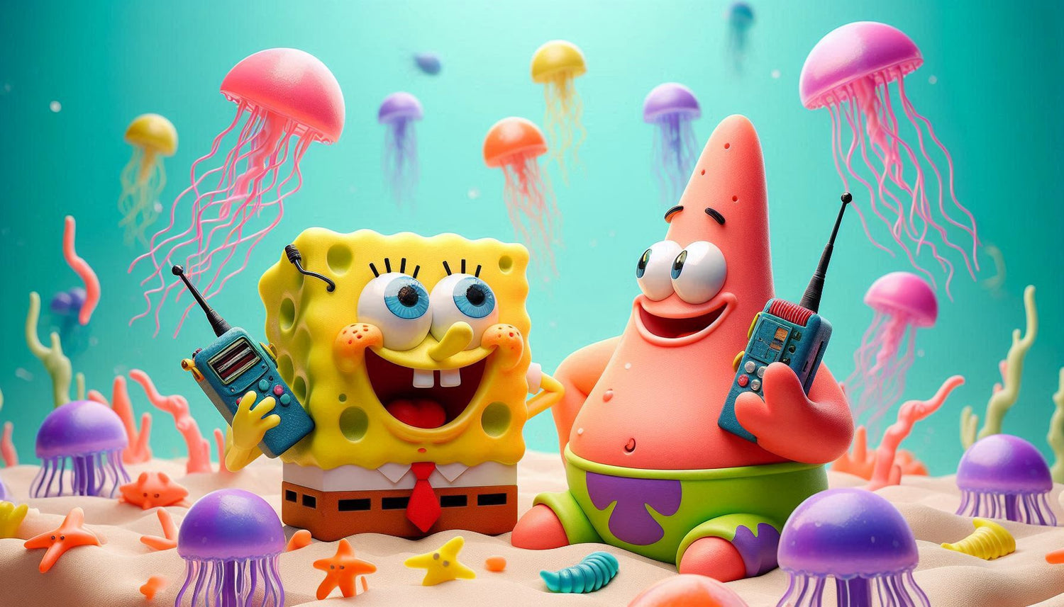 A thrilling look at how walkie-talkies make SpongeBob and Patrick’s jellyfishing escapades more exciting and coordinated.