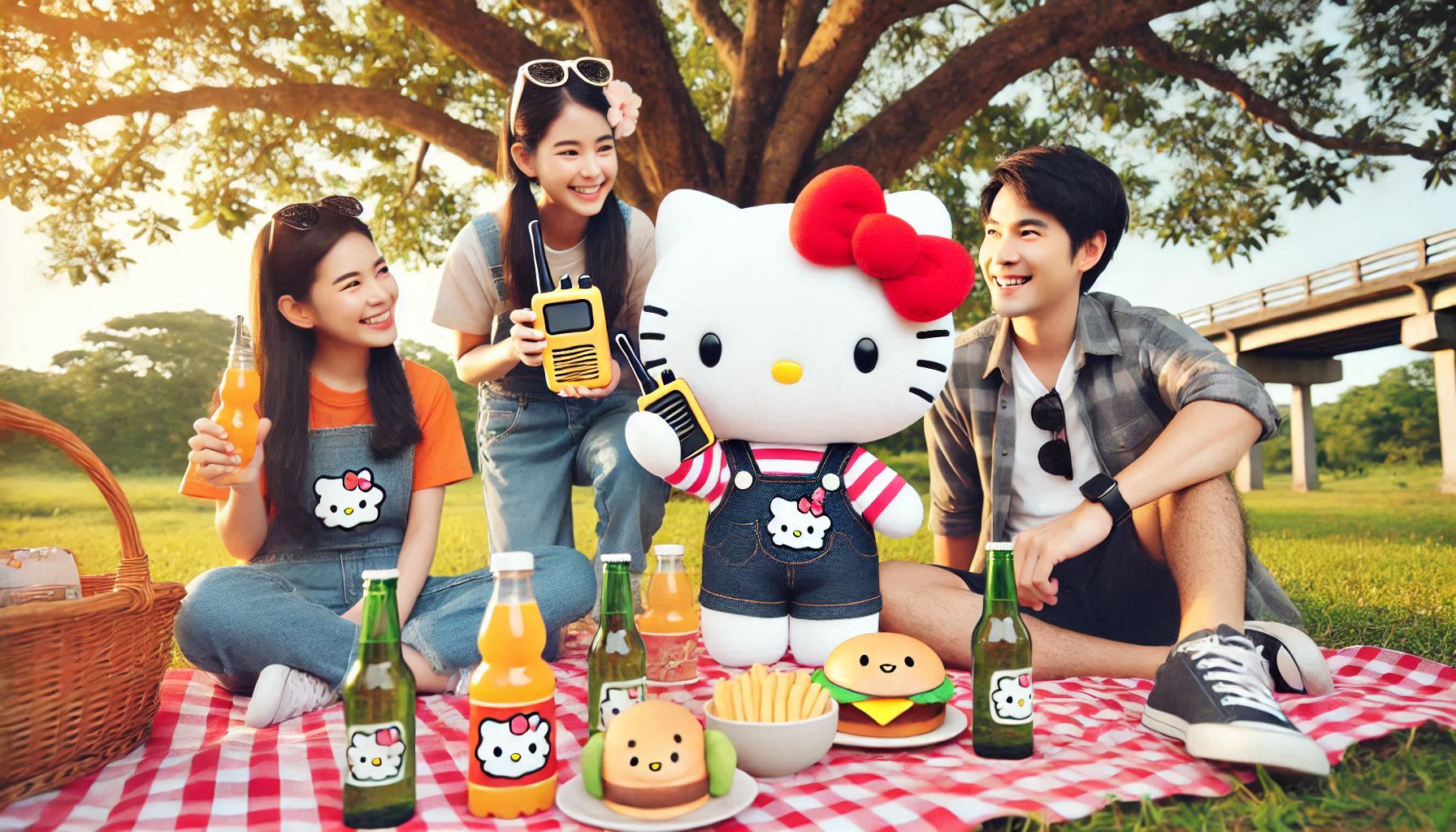 Hello Kitty’s Picnic Coordination Adventure with Walkie-Talkies