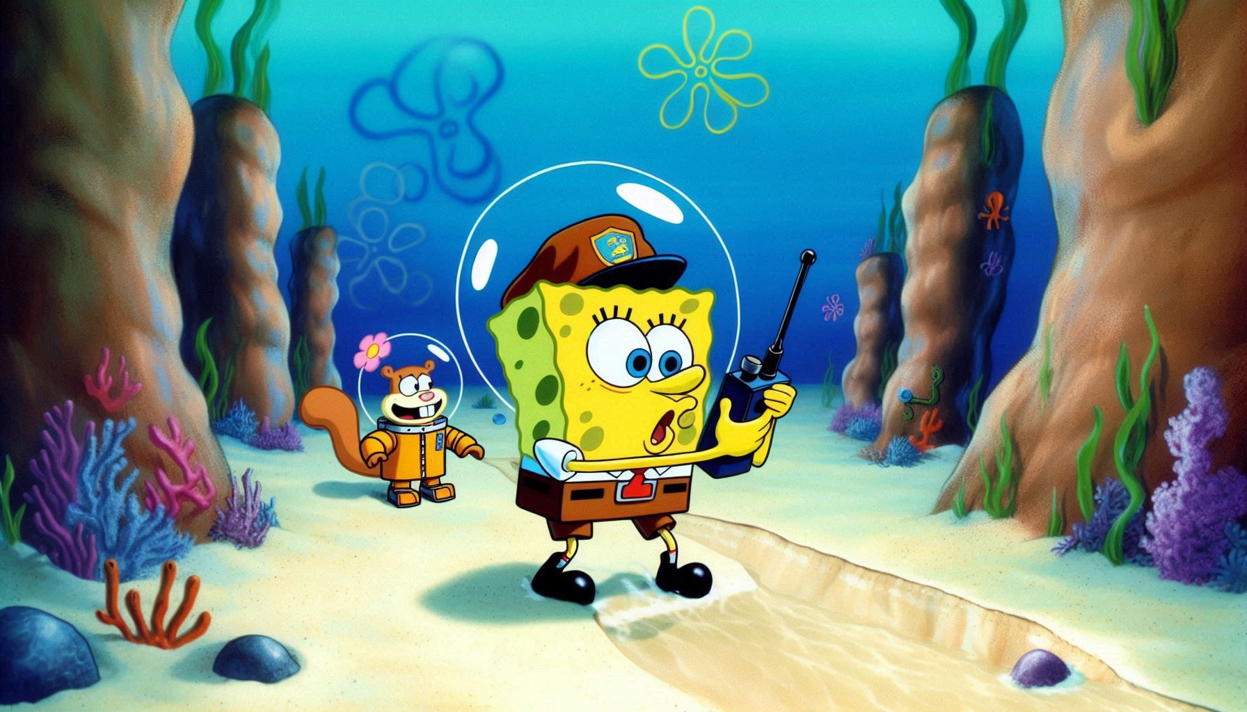 Walkie-talkies turn SpongeBob and Patrick’s emergency drill antics int