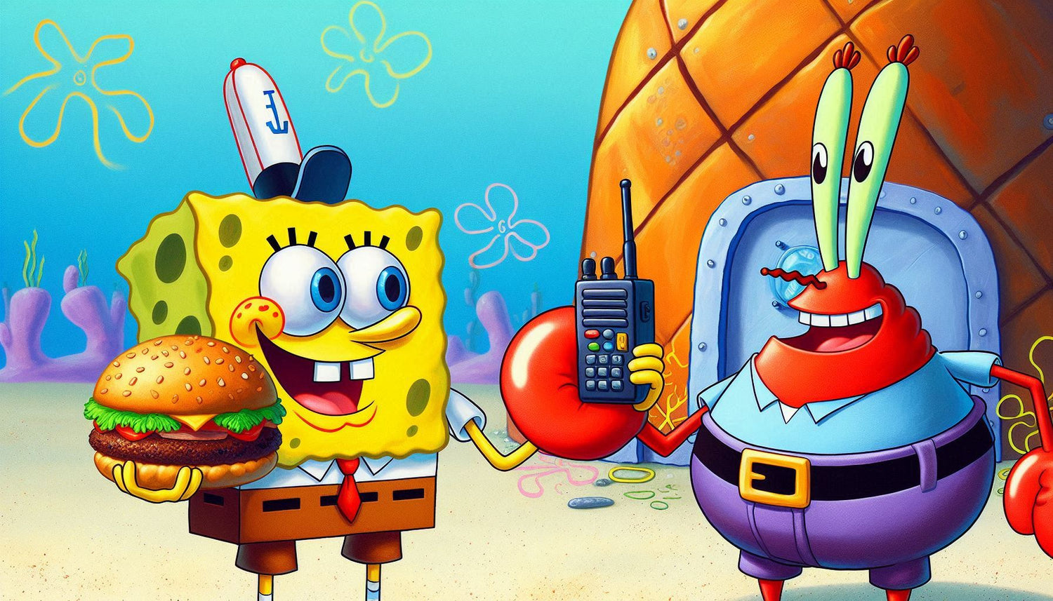 See how SpongeBob and Patrick use walkie-talkies to outsmart Plankton in his latest scheme to steal the Krabby Patty formula.