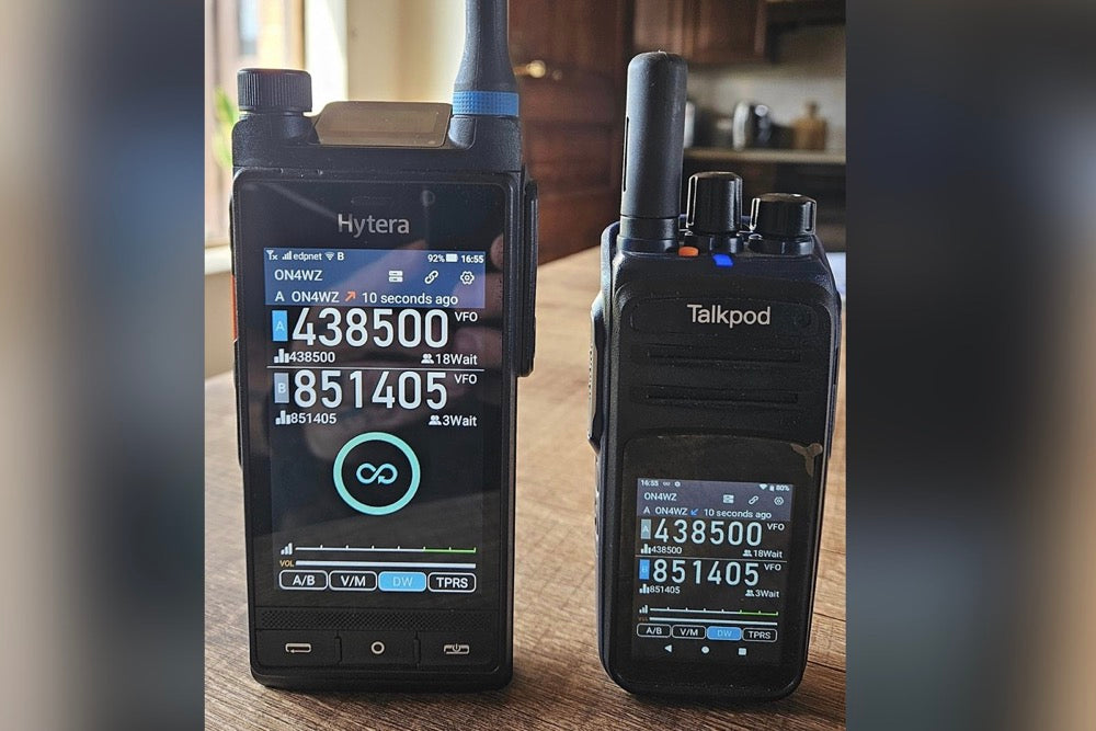Linkpoon Virtual Amateur app on Hytera handheld smart radio