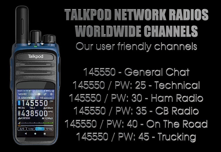 Join our network of channels on the Talkpod Network Radios Worldwide Group.