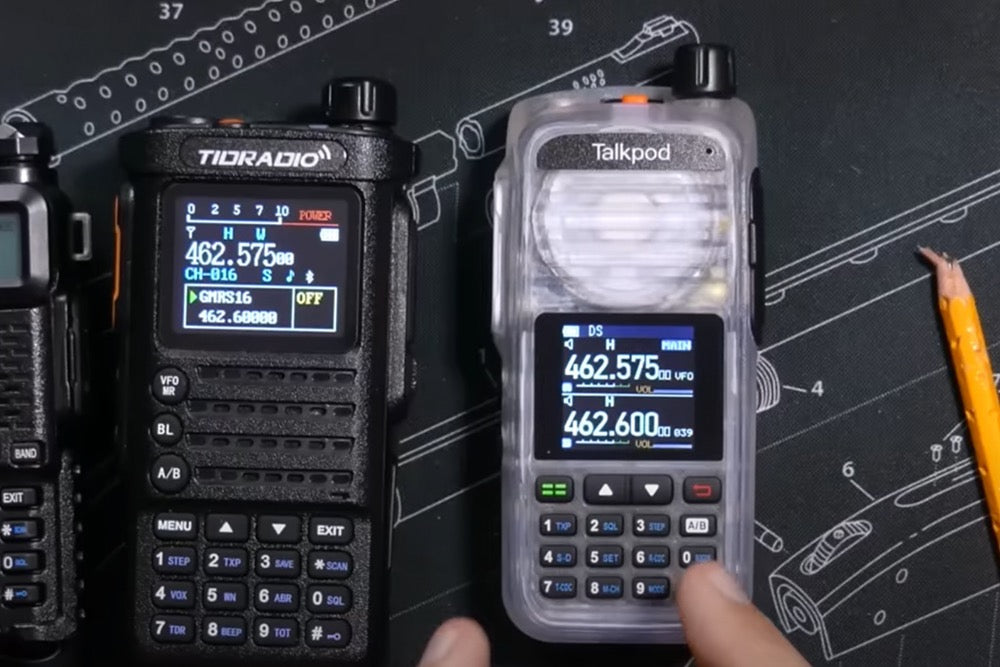 NEW GMRS HT Comparison! Baofeng UV-5R GMRS, TidRadio H8 & Talkpod A36Plus GMRS Radios Compared