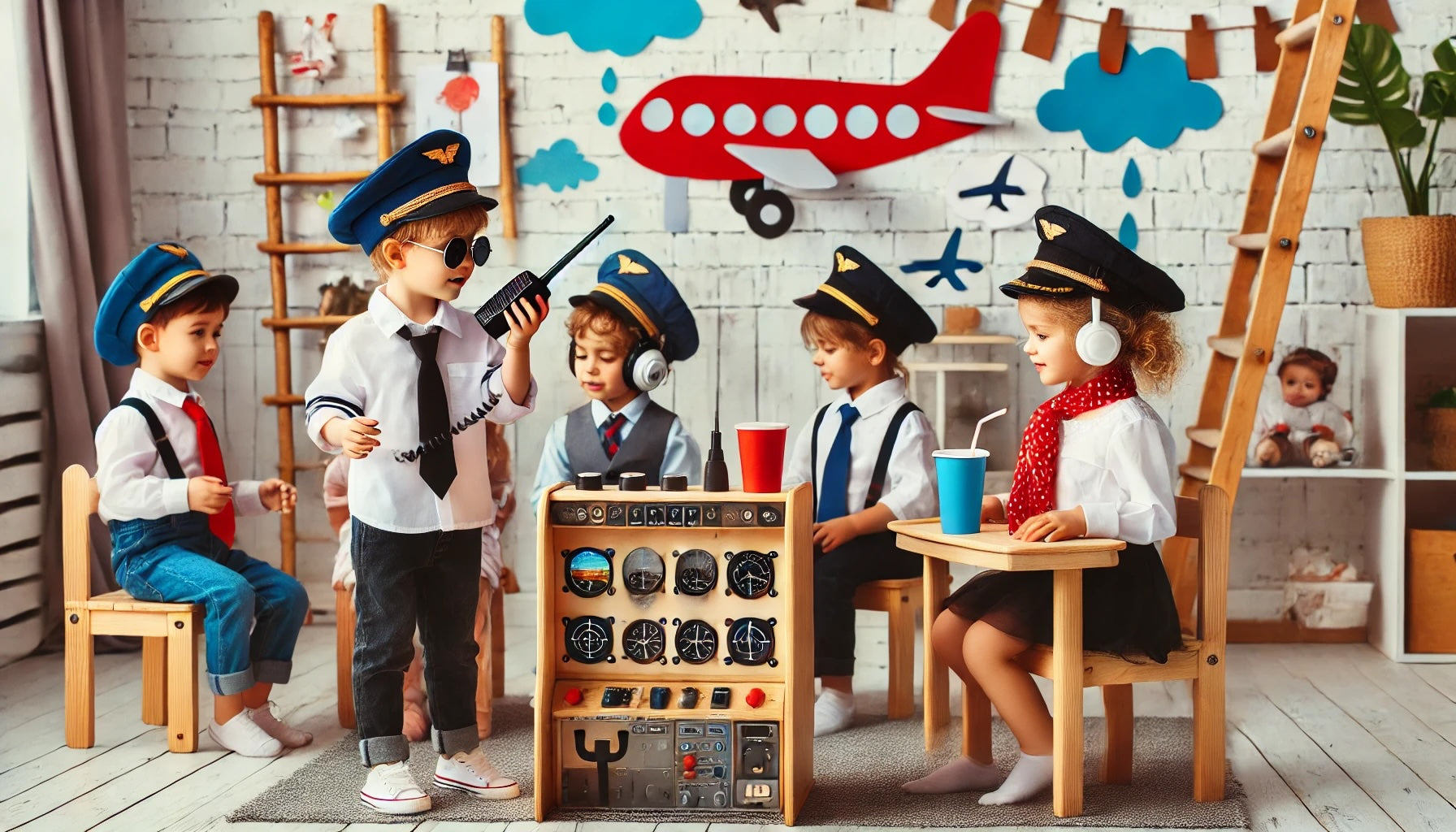 Imaginative Role-Play for Kids: Sky Adventures with Walkie-Talkies for Boys and Girls